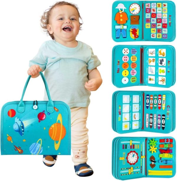 Best Toddler Busy Board - Montessori Educational Toy For Kids 2-4