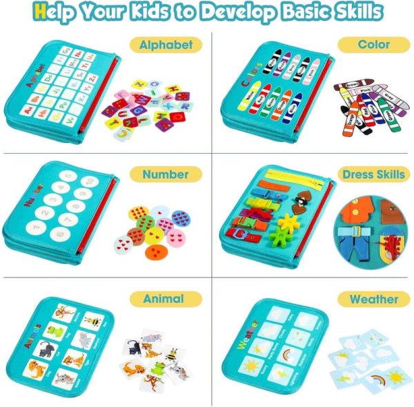 Best Toddler Busy Board - Montessori Educational Toy For Kids 2-4 - Image 3