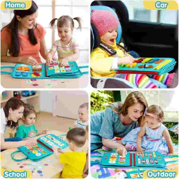 Best Toddler Busy Board - Montessori Educational Toy For Kids 2-4 - Image 6