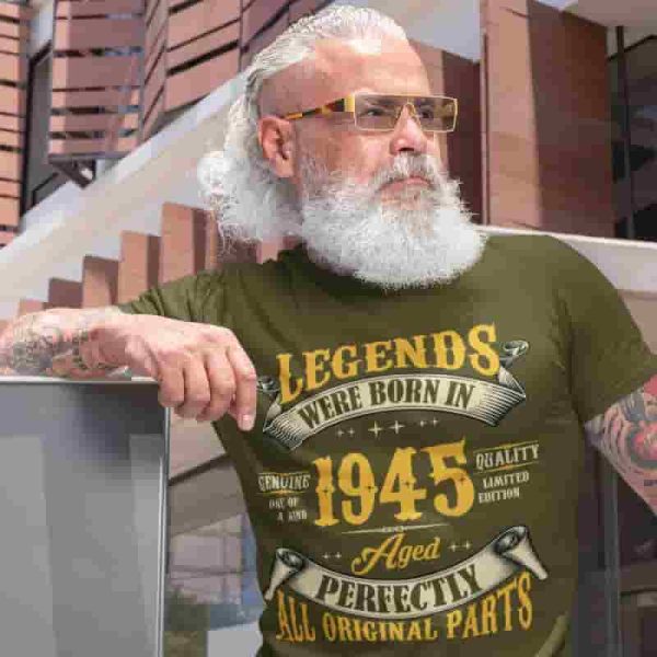 Vintage 1945 80th Birthday Shirt For Men, Limited Edition - Image 2