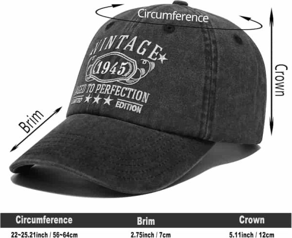 Vintage Birthday Hats For Men & Women, 30th-100th Personalized Gift - Image 2