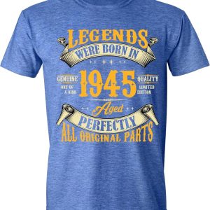 Vintage 80th Birthday Shirt - Born In 1945 Legends Gift