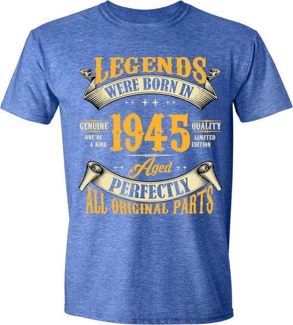 Vintage 80th Birthday Shirt - Born In 1945 Legends Gift