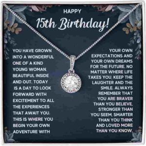 Best Quinceanera Necklace Gift Ideas For 15 Year Old Girls - With Message Card