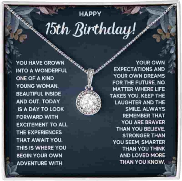 Best Quinceanera Necklace Gift Ideas For 15 Year Old Girls - With Message Card
