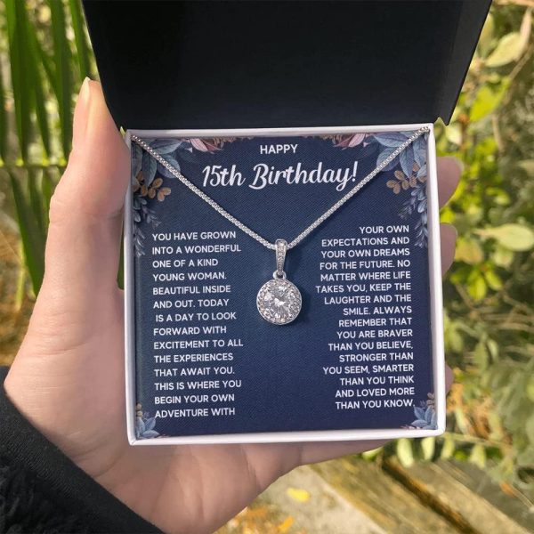 Best Quinceanera Necklace Gift Ideas For 15 Year Old Girls - With Message Card - Image 4