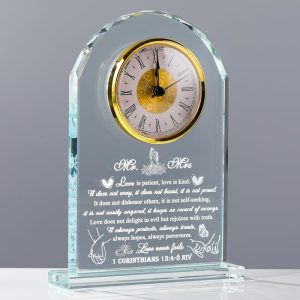 Unique Wedding Gifts 2025: Crystal Clock For Couples