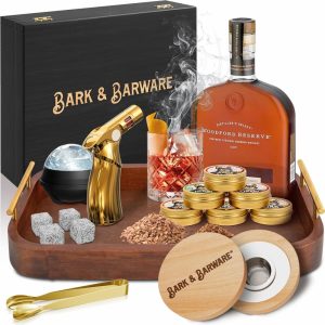 Premium Cocktail Smoker Kit - 6 Flavor Chips & Torch Set