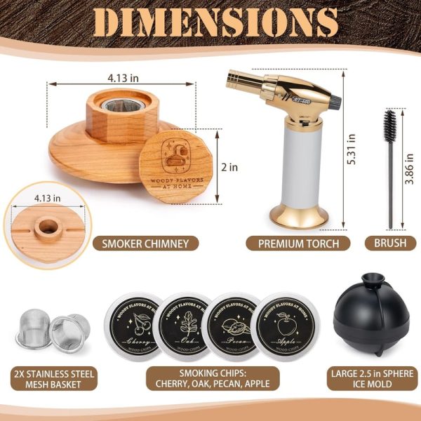 Best Cocktail Smoker Kit For Whiskey & Bourbon – Professional Drink Smoker - Image 3