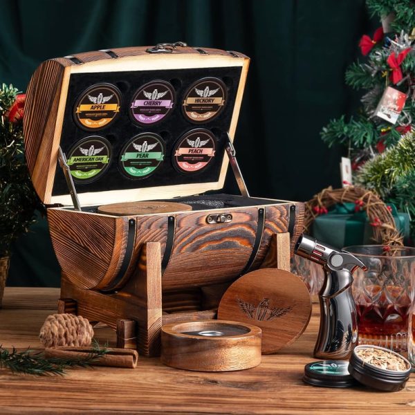 Best Whiskey Smoker Kit With Wooden Barrel - Includes Torch & 6 Wood Chips - Image 2