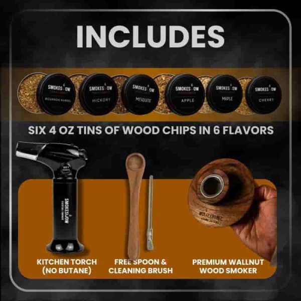 Premium Cocktail Smoker Kit With 6 Wood Chip Flavors - Image 3
