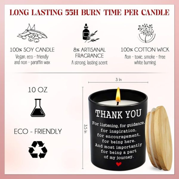 Best Thank You Candle Gifts For Women Teachers - Vanilla Lavender - Image 2