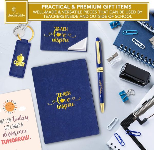 Best Blue Teacher Gift Set - Notebook, Pen & More - Image 3