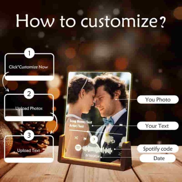 Best Custom Spotify Plaque With Photo – Personalized Gift - Image 3
