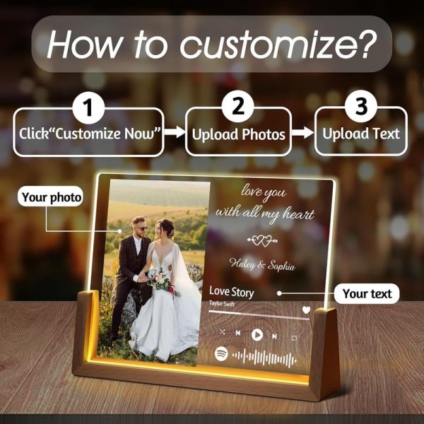Best Custom Led Spotify Plaque Gift For Couples - Image 3