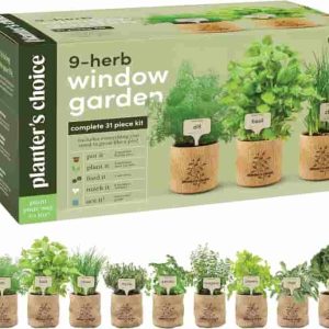 9 Herb Window Garden Kit - Best Indoor Plants Gift For Women & Mom