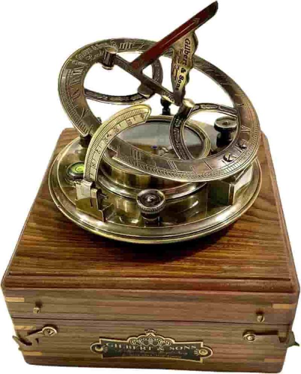 Best Vintage Brass Sundial Clock Gift For Him