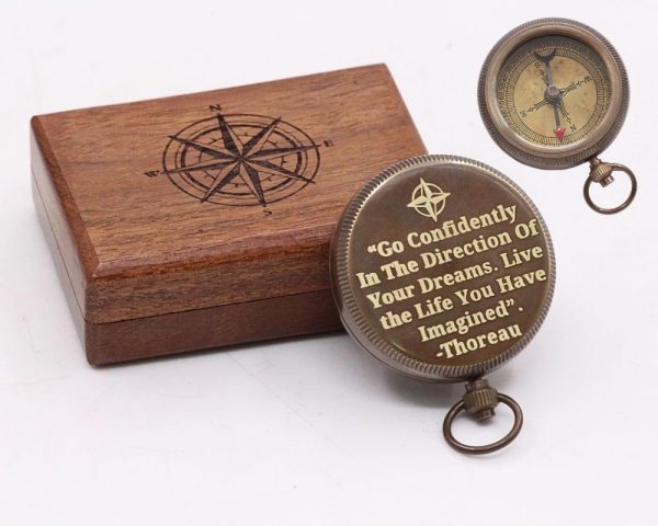 Rii Solid Brass Engraved Compass – Perfect Graduation Gift - Image 5