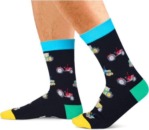 Best Funny Tractor Socks For Men & Teens - Unique Gift - Image 2