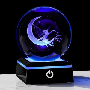 Best 3d Crystal Moon Fairy Gift - Magical Night Light For Her