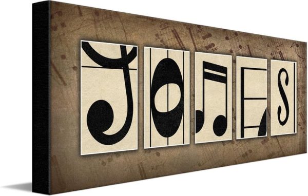 Personalized Music Name Art For Musicians - Unique Wall Décor