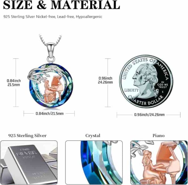 Sterling Silver Tree Of Life Necklace - Music & Sport Pendant Gift - Image 4