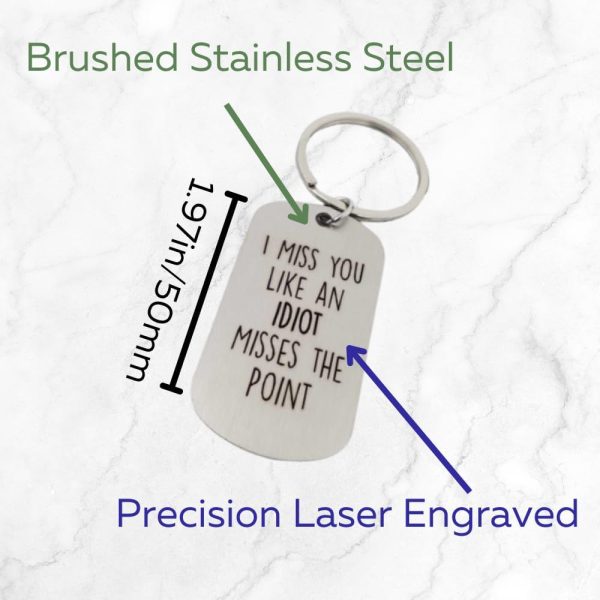Best Long Distance Keychain Gift For Boyfriend - Funny 'i Miss You' Token - Image 2