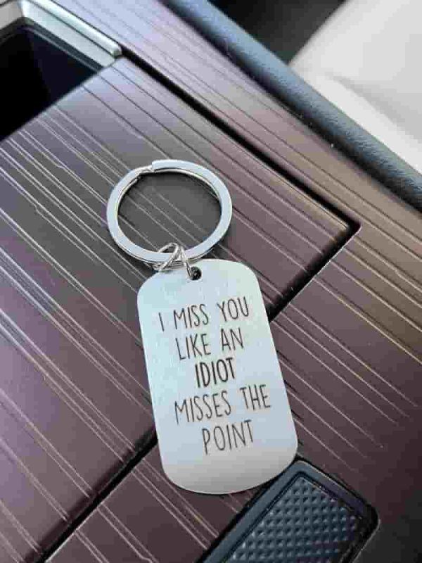 Best Long Distance Keychain Gift For Boyfriend - Funny 'i Miss You' Token - Image 6