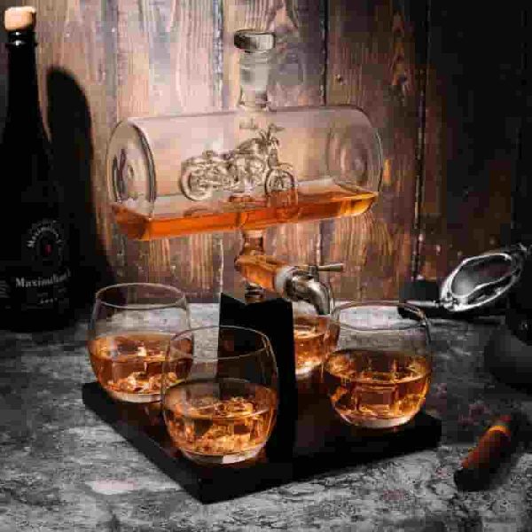 Best Motorcycle Whiskey Decanter Set With Glasses - Unique Gifts For Men - Image 3