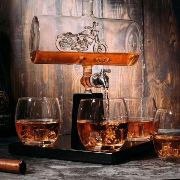 Best Motorcycle Whiskey Decanter Set With Glasses - Unique Gifts For Men - Image 6