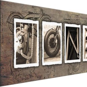 Vintage Motorcycle Personalized Art Print - Unique Gift For Enthusiasts