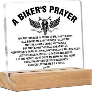 Best Biker Prayer Acrylic Gift - Perfect For Motorcyclists