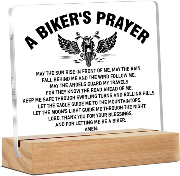 Best Biker Prayer Acrylic Gift - Perfect For Motorcyclists
