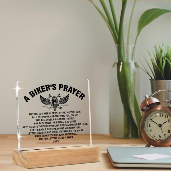 Best Biker Prayer Acrylic Gift - Perfect For Motorcyclists - Image 2