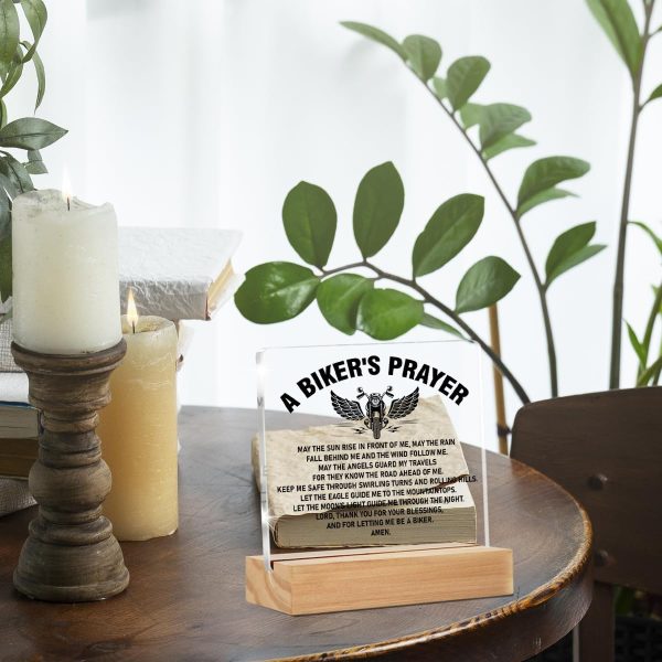 Best Biker Prayer Acrylic Gift - Perfect For Motorcyclists - Image 5