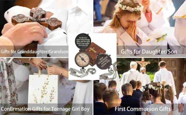 Best Baptism Compass Gift With Scripture For Boys & Men - Image 3