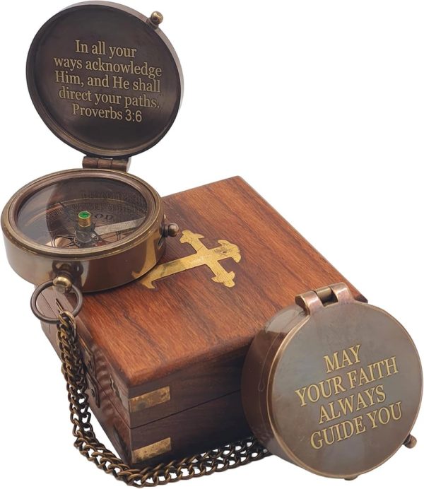 Best Baptism Compass Gift With Scripture For Boys & Men - Image 4