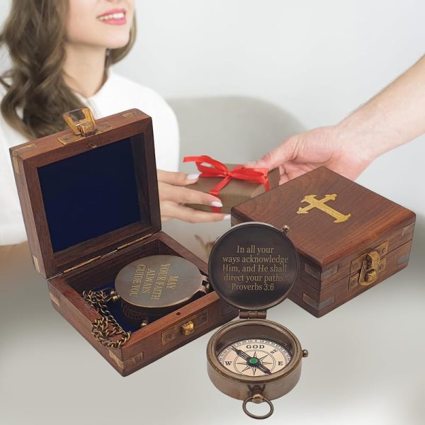Best Baptism Compass Gift With Scripture For Boys & Men - Image 6