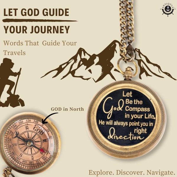 Sentimental Brass Compass With Box - Perfect Graduation Gift - Image 3