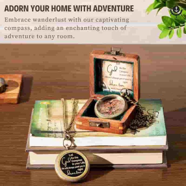Sentimental Brass Compass With Box - Perfect Graduation Gift - Image 5