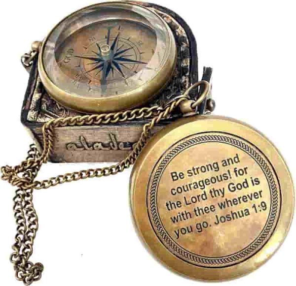 Inspirational Compass Gift - God Guides You | Best Baptism & Graduation Present
