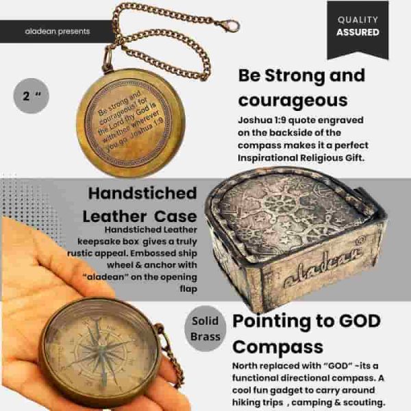 Inspirational Compass Gift - God Guides You | Best Baptism & Graduation Present - Image 2