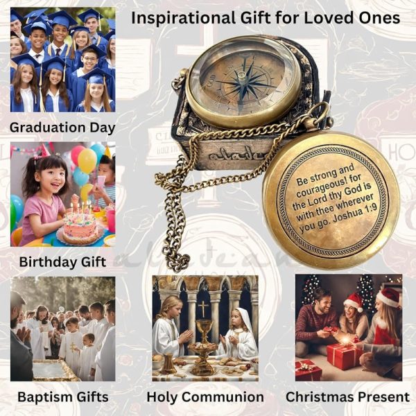 Inspirational Compass Gift - God Guides You | Best Baptism & Graduation Present - Image 3