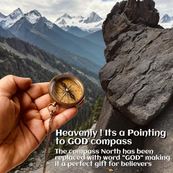 Inspirational Compass Gift - God Guides You | Best Baptism & Graduation Present - Image 4