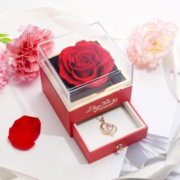 Best Real Rose & Heart Necklace Gift For Women - Forever Love - Image 2