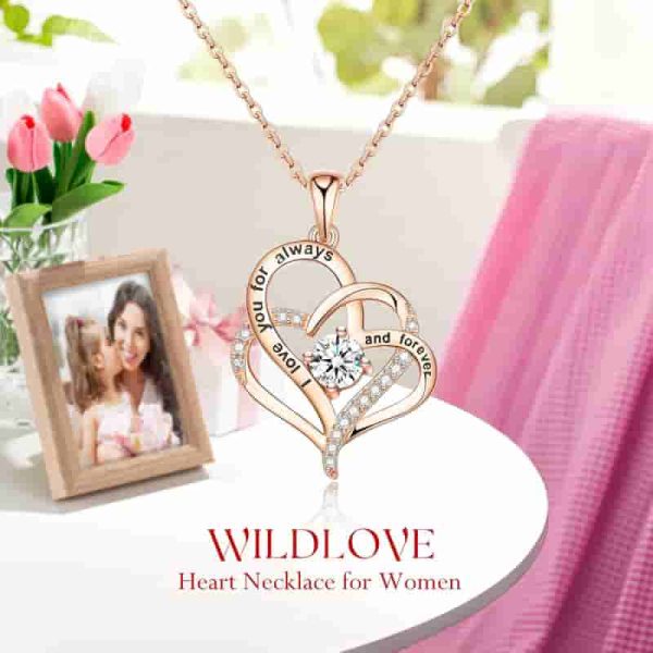 Best Real Rose & Heart Necklace Gift For Women - Forever Love - Image 3
