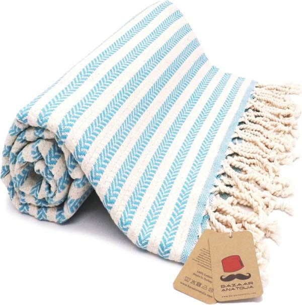 Best Turkish Cotton Beach Towel - Quick Dry 71x39 Inches