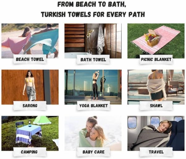 Best Turkish Cotton Beach Towel - Quick Dry 71x39 Inches - Image 4