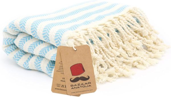 Best Turkish Cotton Beach Towel - Quick Dry 71x39 Inches - Image 6
