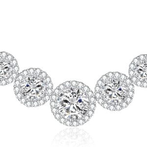 Best Moissanite Heart Necklace - Women's Gift 1.7-7.6 Carat
